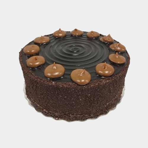 Round Shaped Dark Chocolate Cake